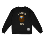 A Degen Ape Crypto Sweatshirt - Black