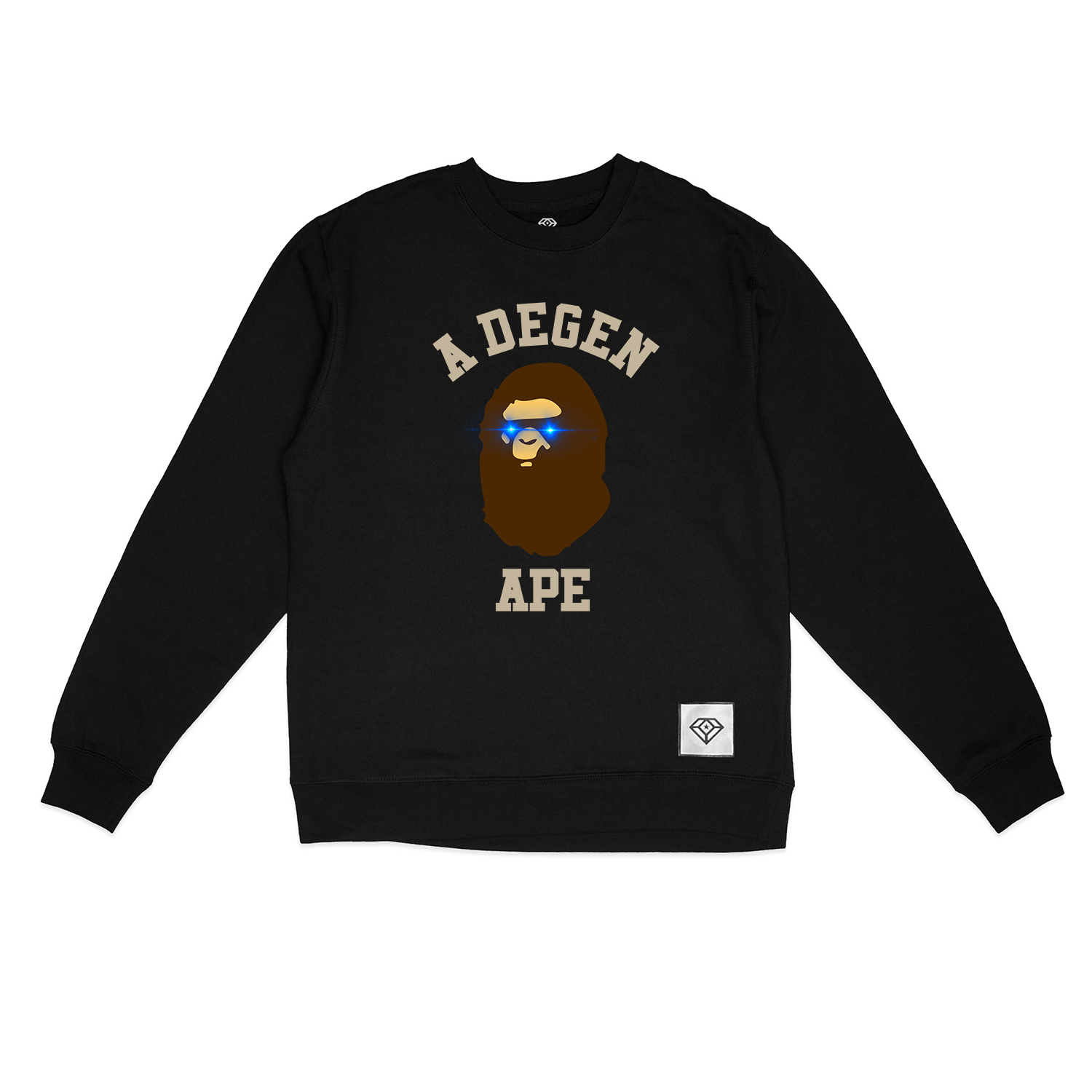 A Degen Ape Crypto Sweatshirt - Black