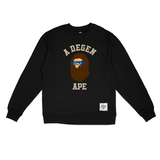 A Degen Ape Crypto Sweatshirt - Black