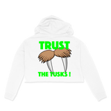 $Hefe "TRUST THE TUSK" Crop Hoodie