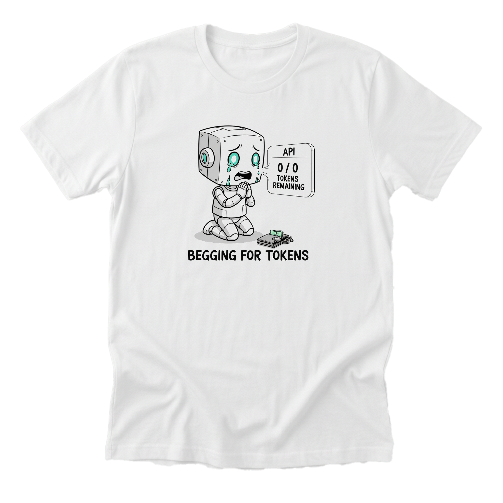Begging for Tokens Tee white mockup