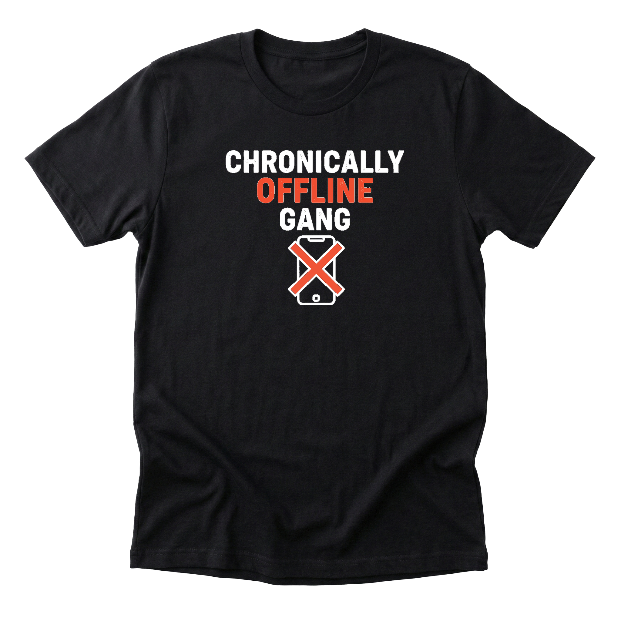 Chronically Offline Gang Tee - black-flat