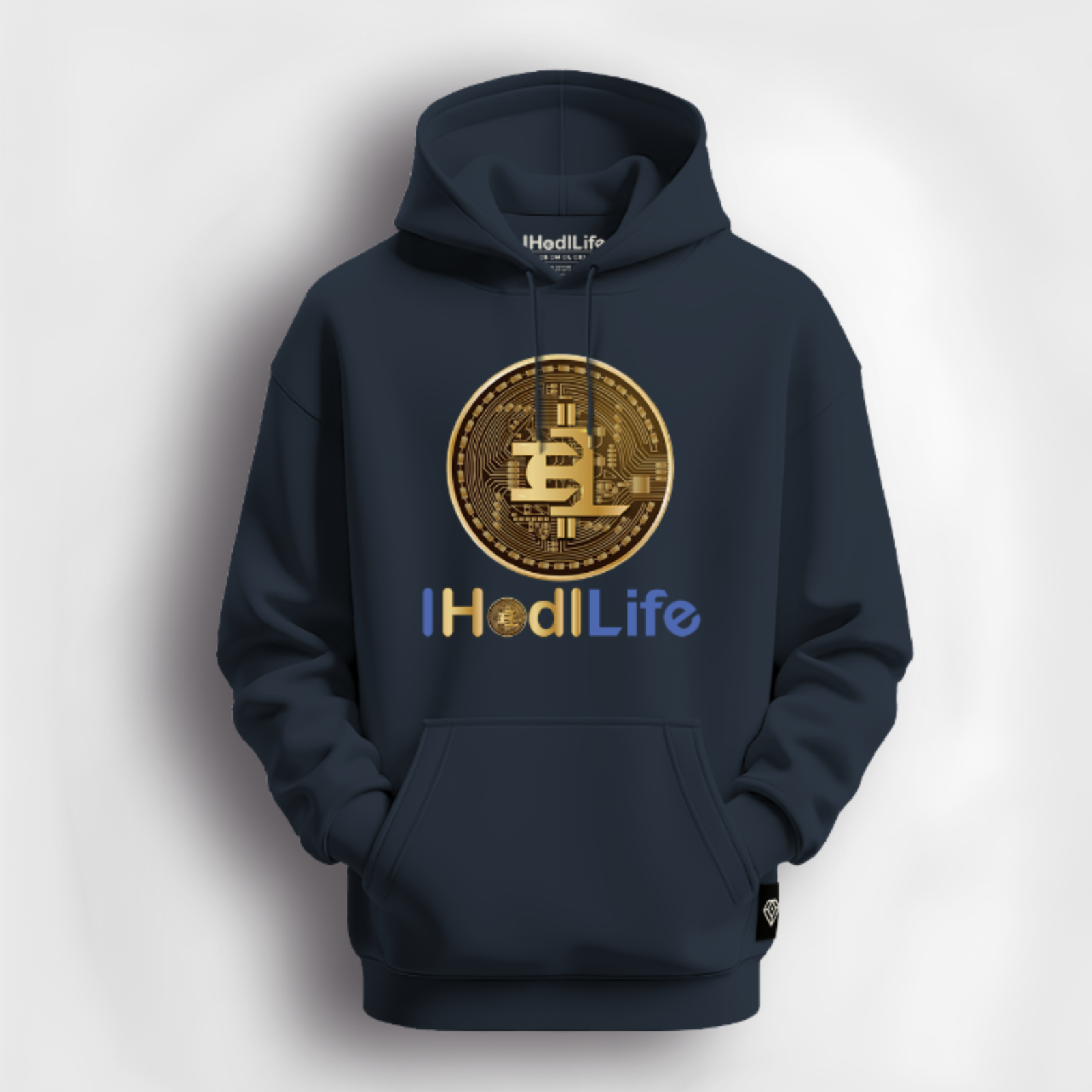 Navy, Full Logo Smart Hoodie