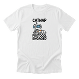 Catnap Protocol Engaged - Funny Cat Mom T-Shirt