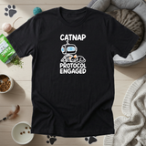 Catnap Protocol Engaged - Funny Cat Mom T-Shirt