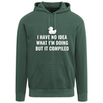 I Have No Idea What I'm Doing But It Compiled Hoodie - Blue Spruce
