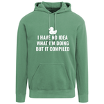 I Have No Idea What I'm Doing But It Compiled Hoodie - Light Green