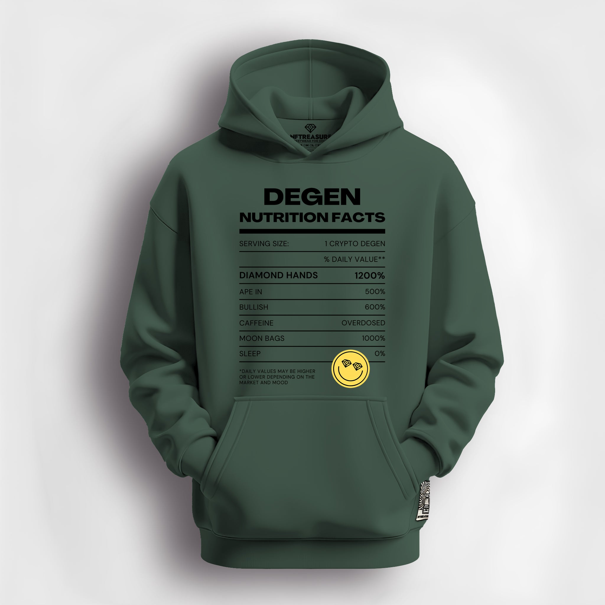Degen Nutrition Facts R/G/Y/M/GN Hoodie