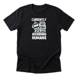 Currently Avoiding Humans - Funny Bookworm Introvert T-Shirt