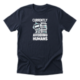 Currently Avoiding Humans - Funny Bookworm Introvert T-Shirt