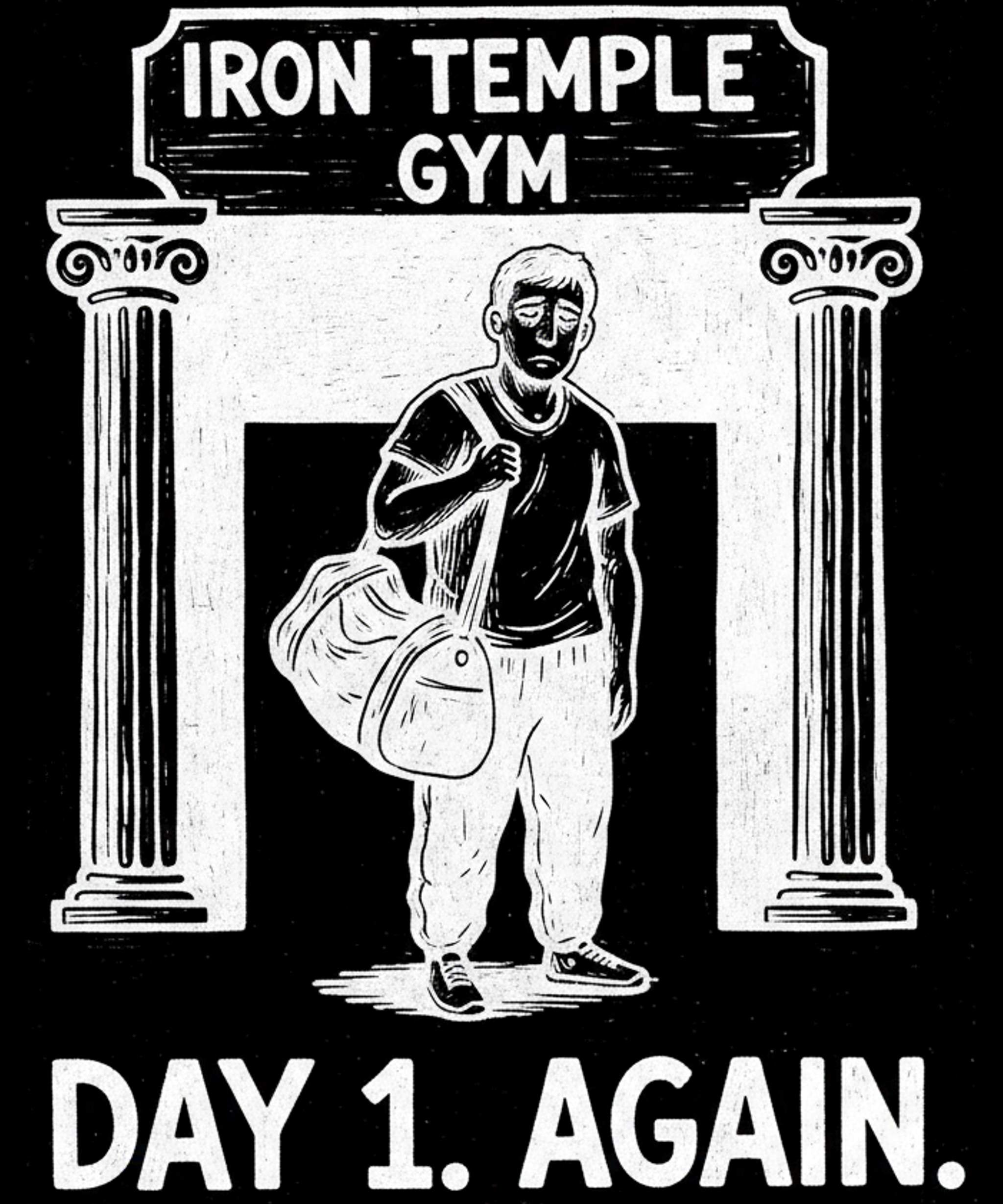 Day 1. Again. Tee - Design closeup