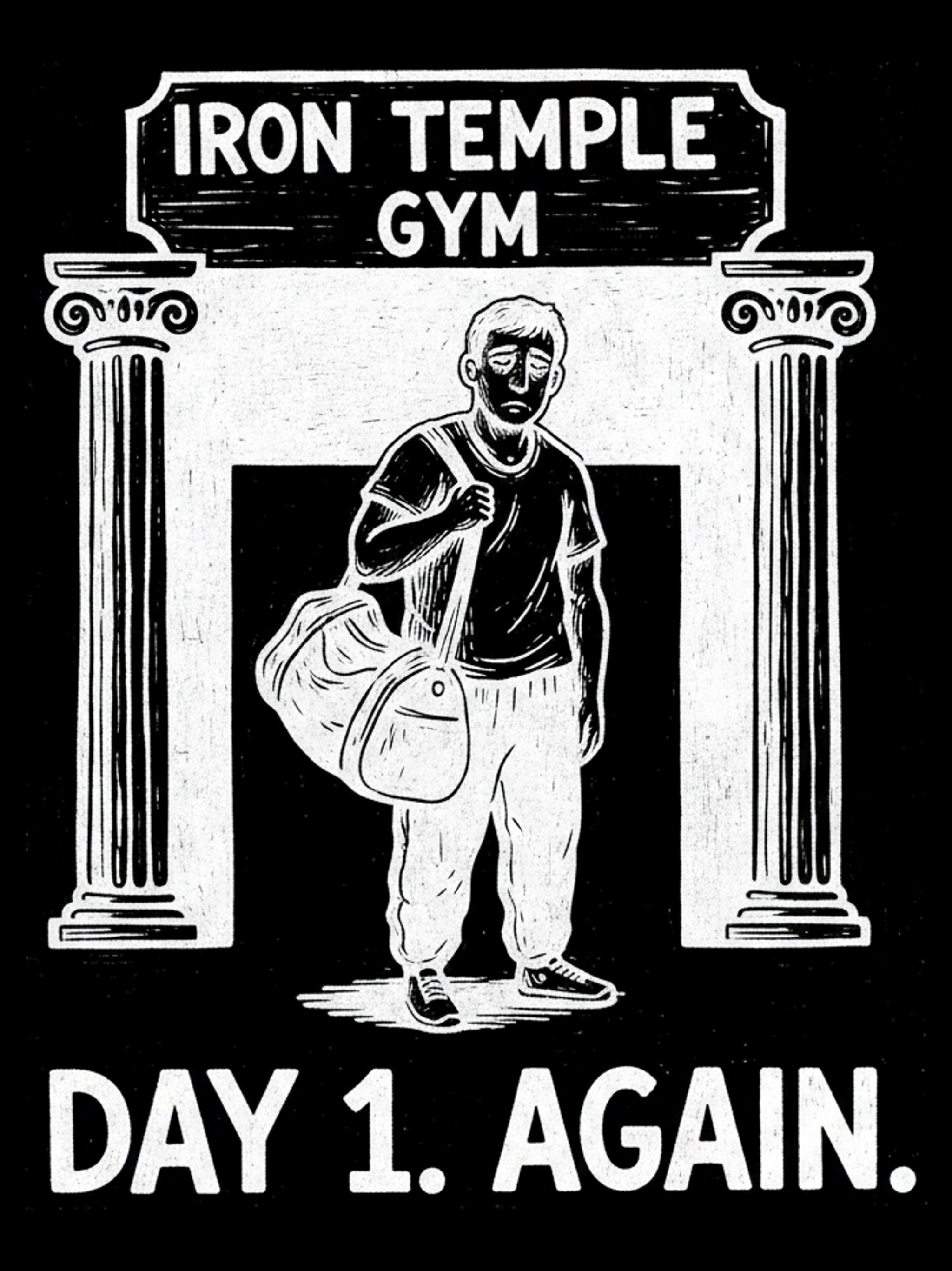 Day 1. Again. Tee - Design closeup