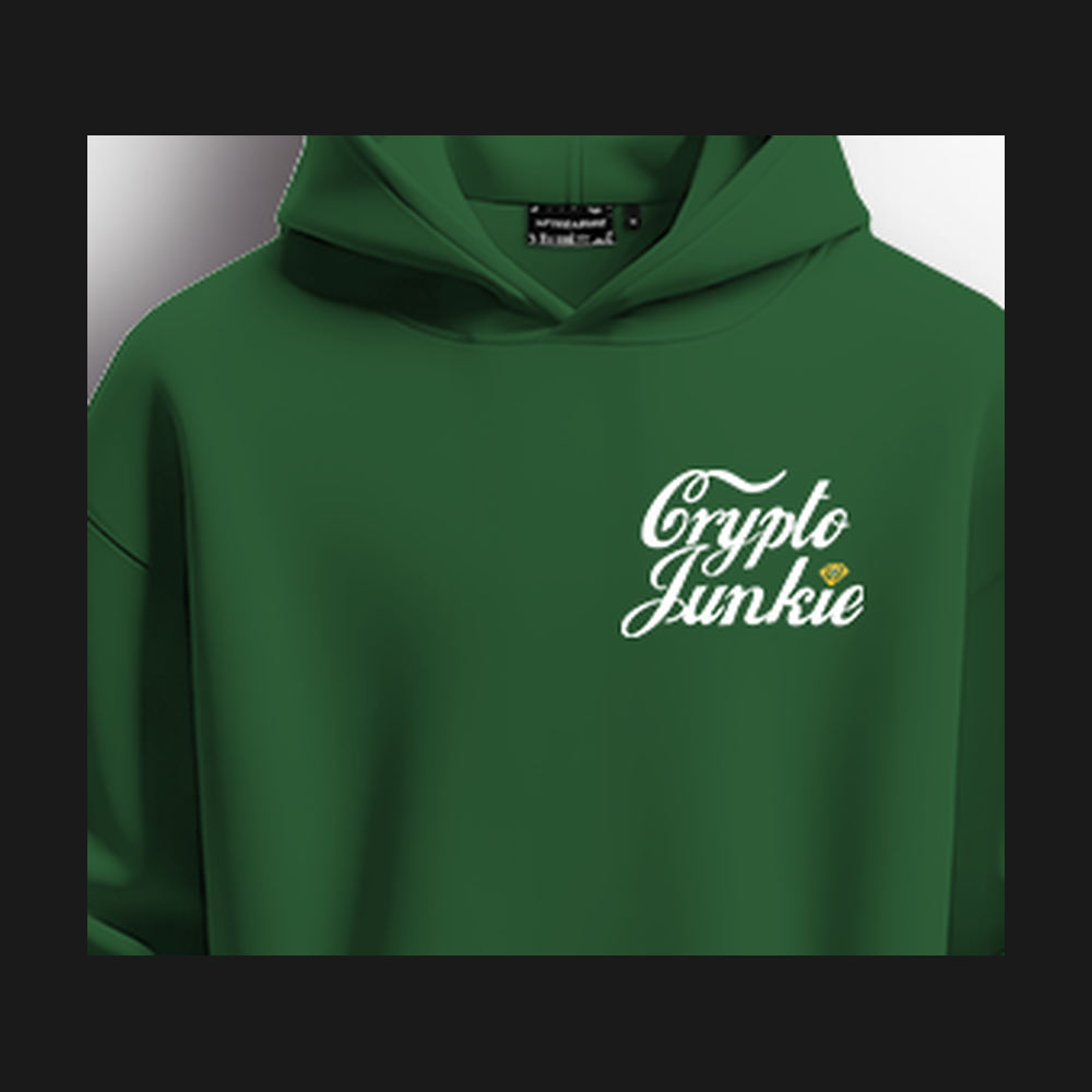 Crypto Junkie - Premium Hoodie - Design Closeup