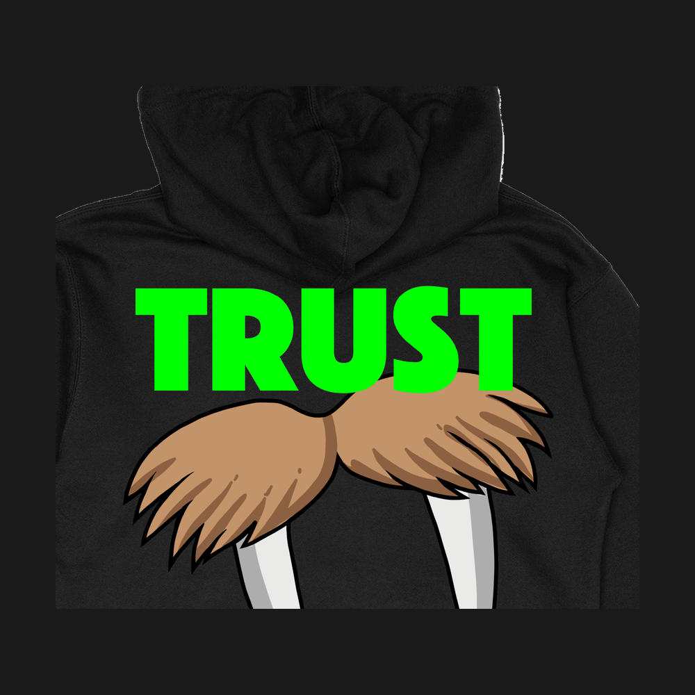 $Hefe "TRUST THE TUSK" Hoodie - Design Closeup