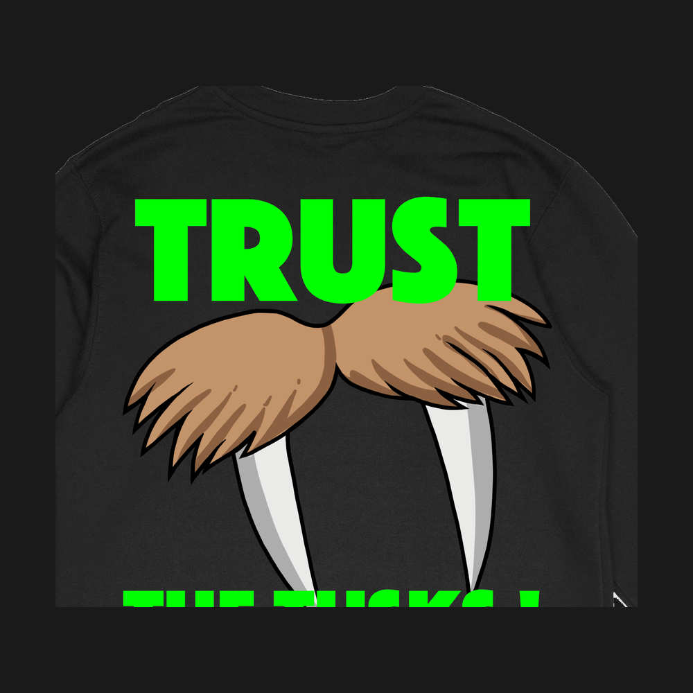 $Hefe "TRUST THE TUSK" Sweatshirt - Design Closeup
