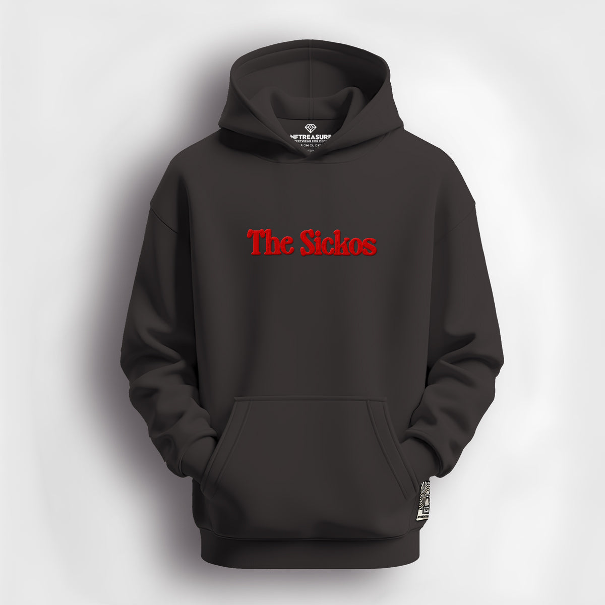 Embroidered-Sicko-RED-Black-NFTreasure-Hoody-Front