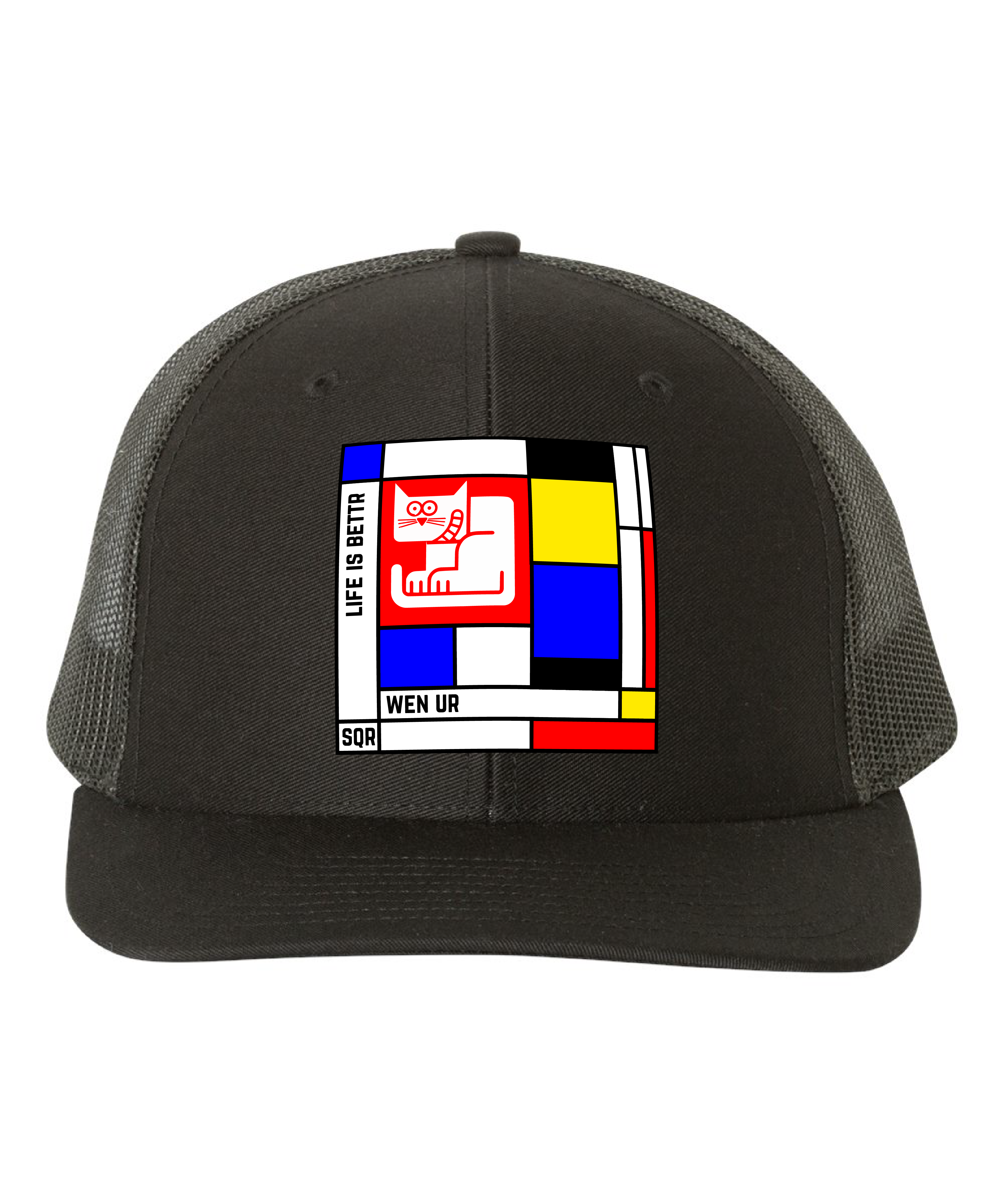 $SQRCAT Mondrian Cubism Snapback Cap