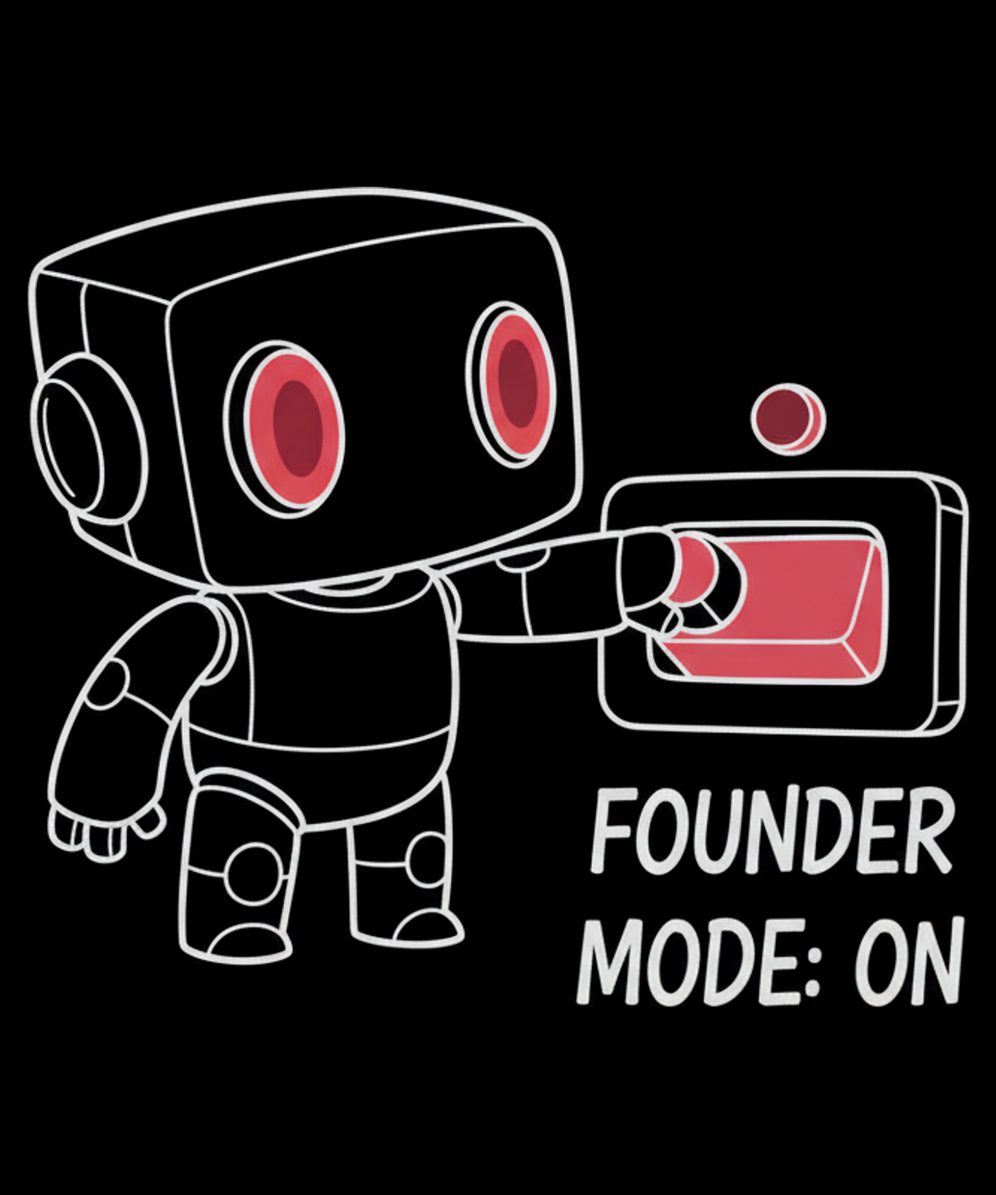 Founder Mode: On Tee - Design Close-up