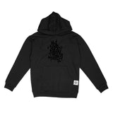 Pure Degen Tag style Graffiti Hoodie Blackout