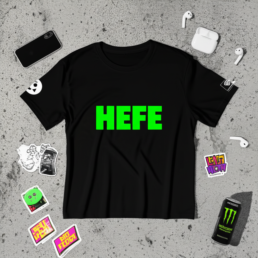 hefe-crop-t-shirt-front-logo-only lifestyle mockup
