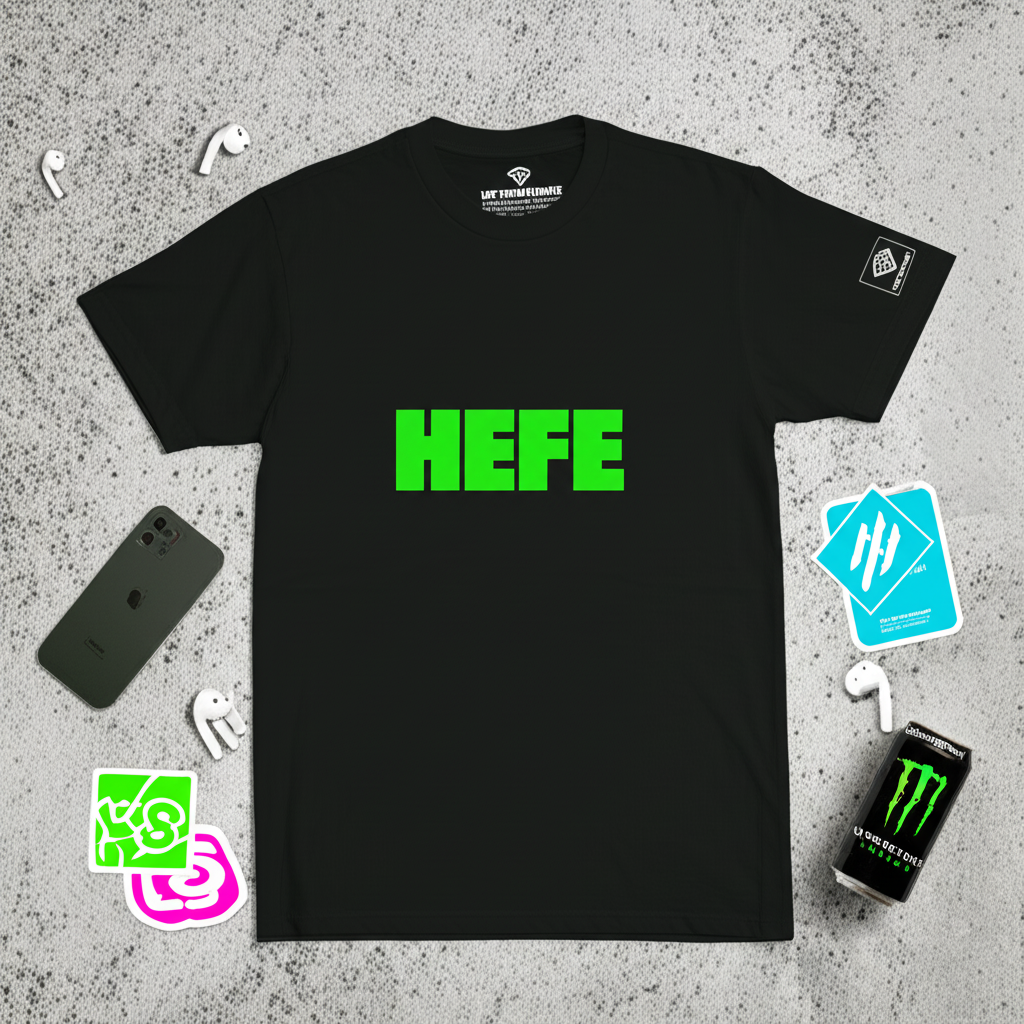 hefe-t-shirt-front-logo-only lifestyle mockup