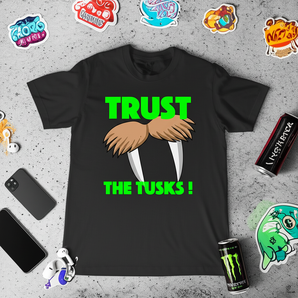 hefe-trust-the-tusk-crop-t-shirt lifestyle mockup