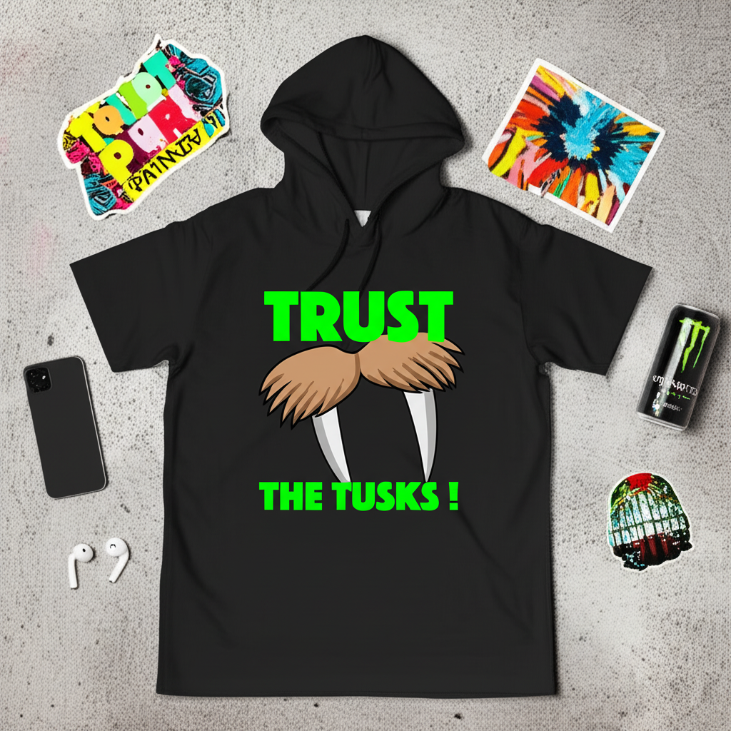 hefe-trust-the-tusk-hoodie lifestyle mockup