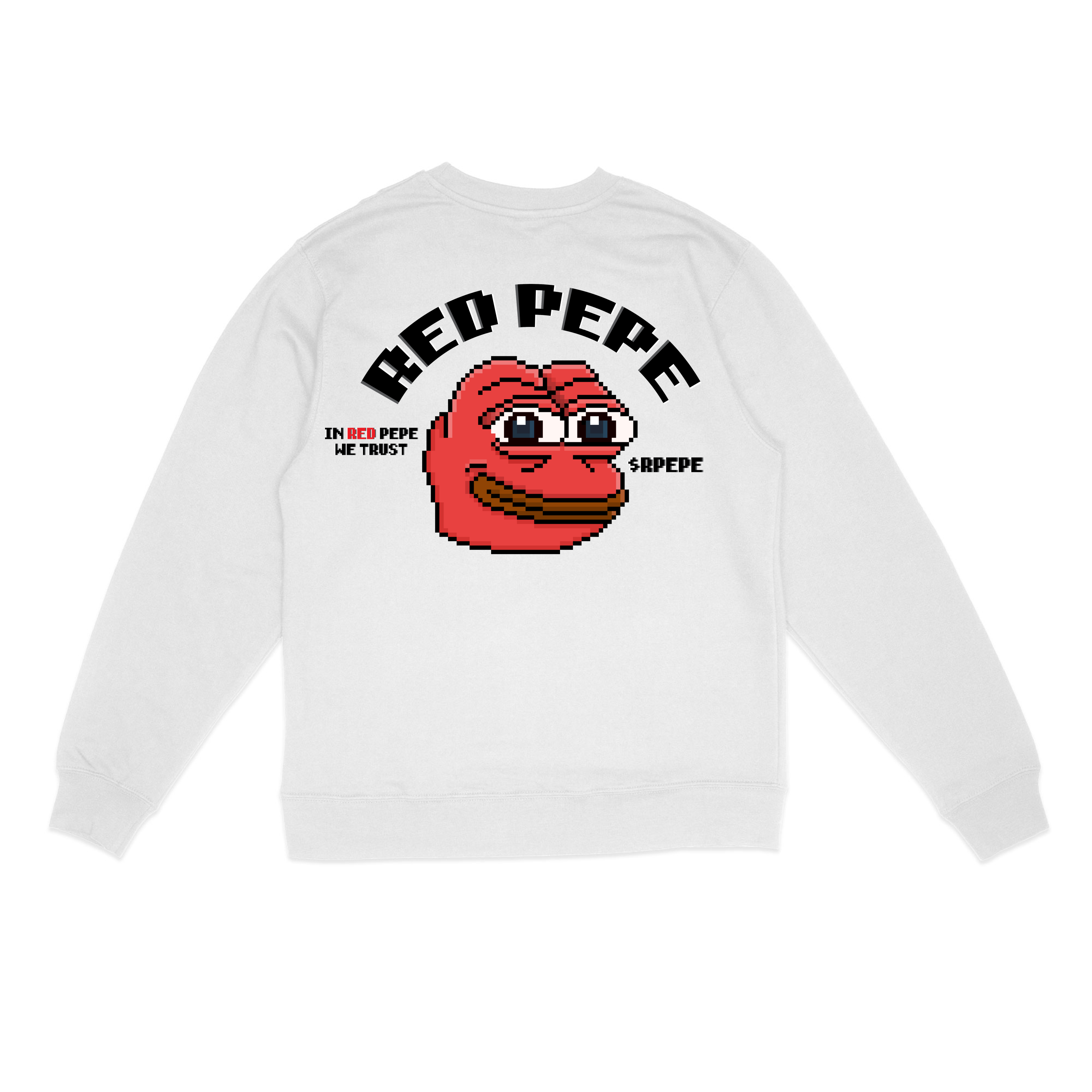 8 bit Pixelated Red Pepe Sweatshirt