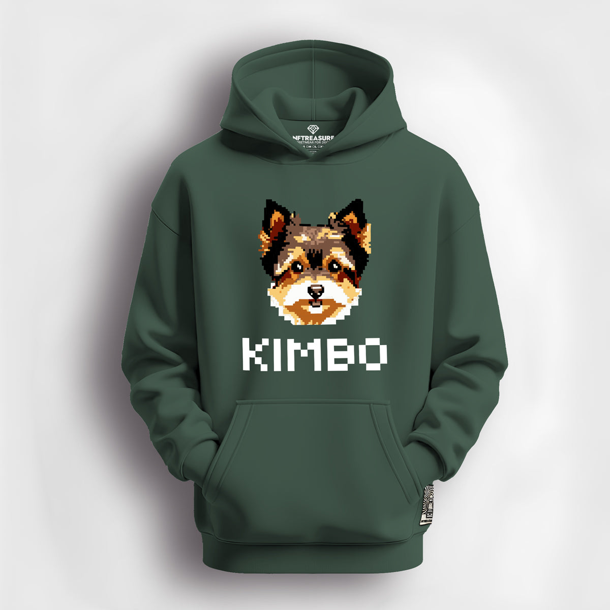 Kimbo-Head-ALPINE-GREEN-NFTreasure-Hoody-Front