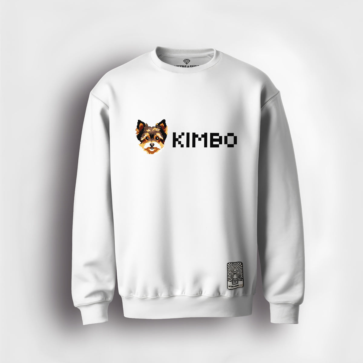 Kimbo-Logo-White-Sweater-NFTreasure-Front