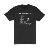 Job Security vs AI Tee - Navy