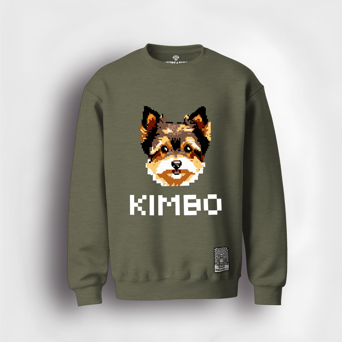 Kimbo-Head-Army-Heather-Sweater-NFTreasure-Front