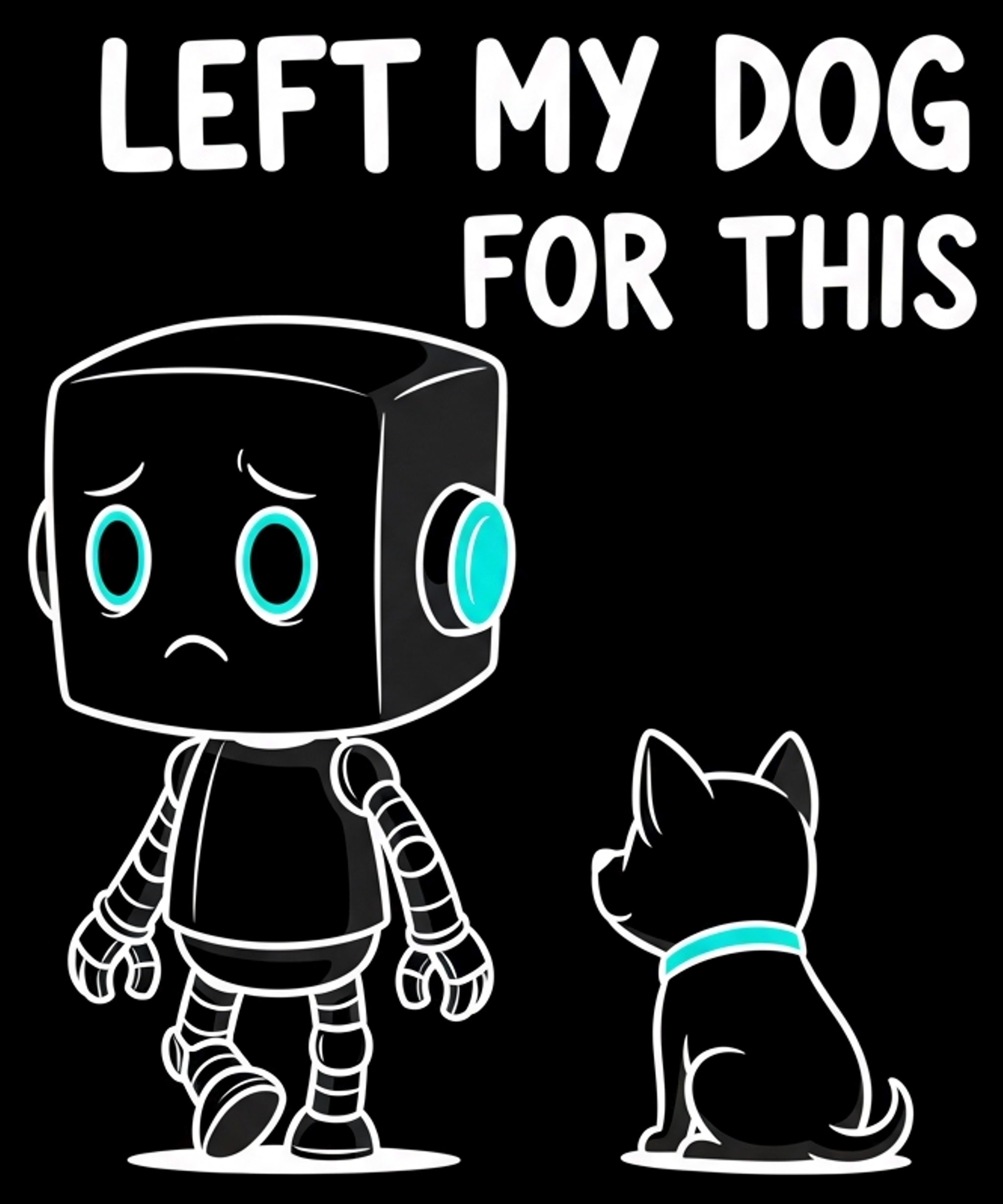 Left My Dog For This Tee - Design Detail