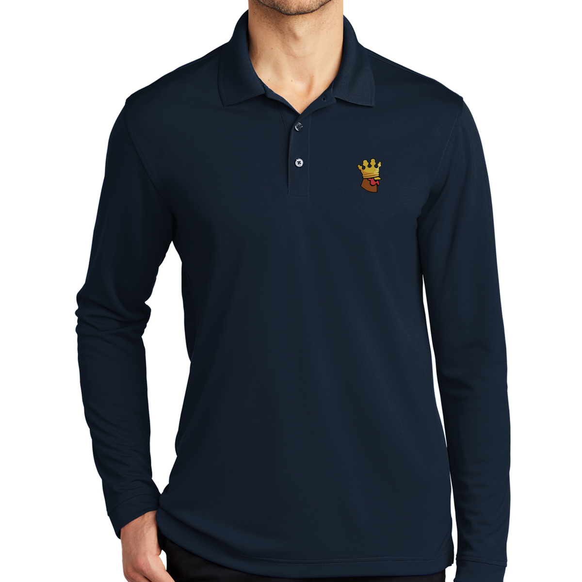 Coq Inu - Long Sleeve Polo (embroidered logo)