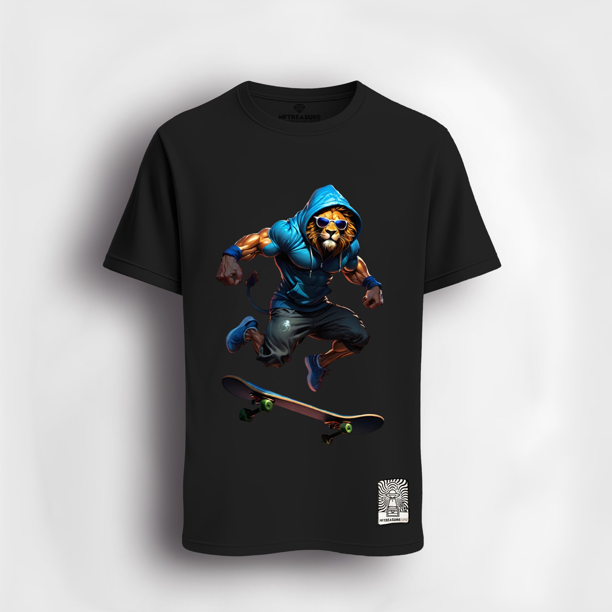 Lion with skateboard