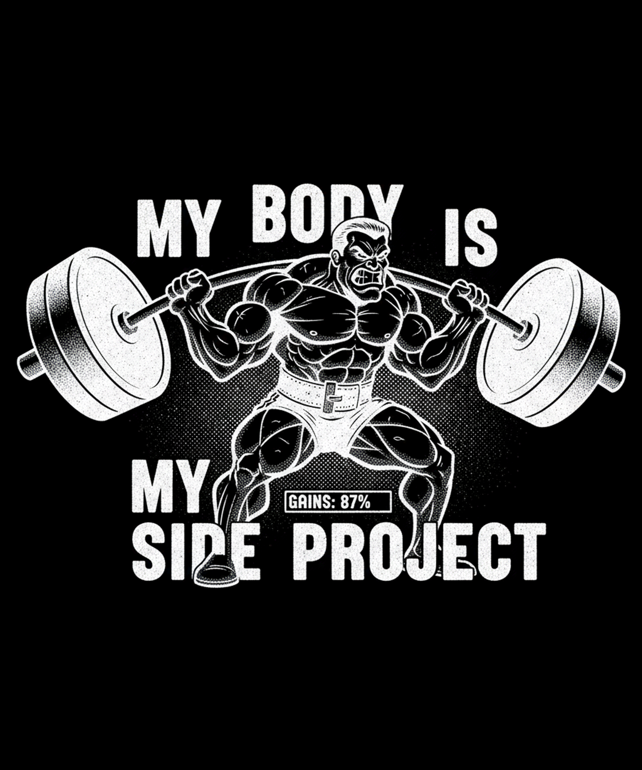 My Body Is My Side Project Tee - Design closeup