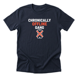 Chronically Offline Gang Tee - navy-flat