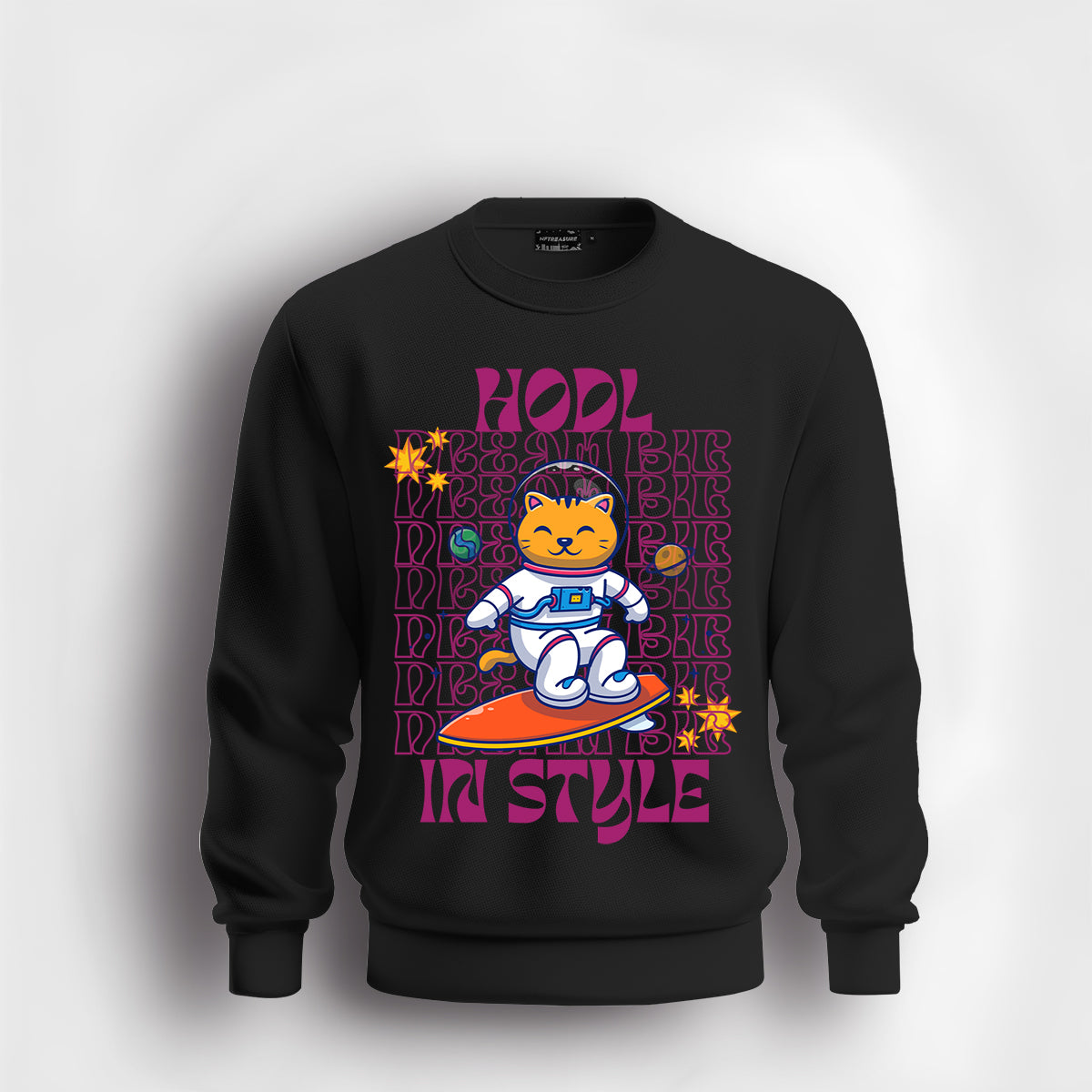 Surfing cat Sweatshirt
