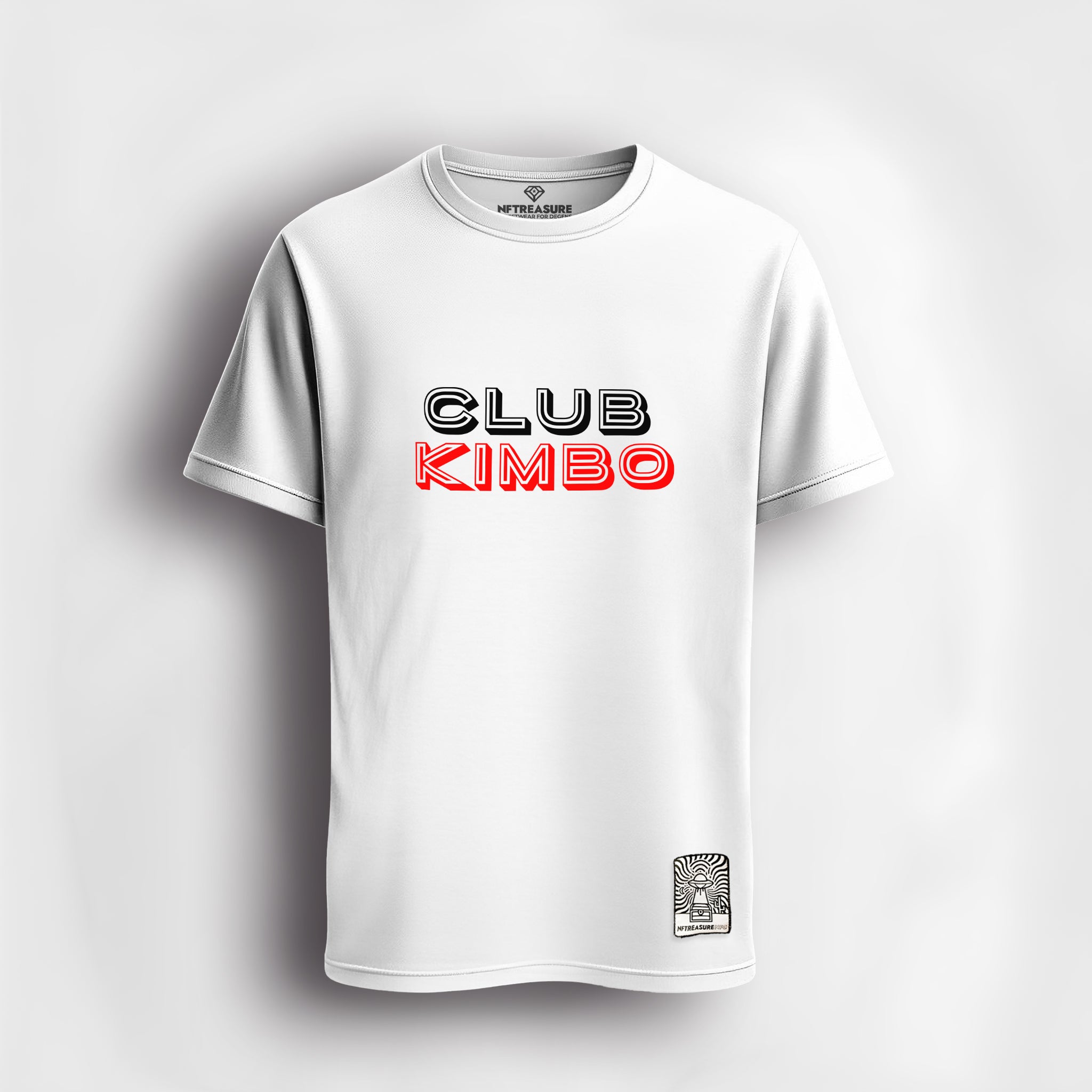 Kimbo-Culture-Club-Club-Kimbo-White-NFTreasure-T-shirt-Front