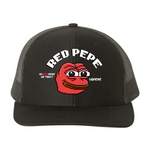 8 bit Pixelated Red Pepe Snapback Cap