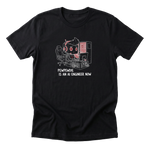 PewPewDie Is An AI Engineer Now Tee black mockup