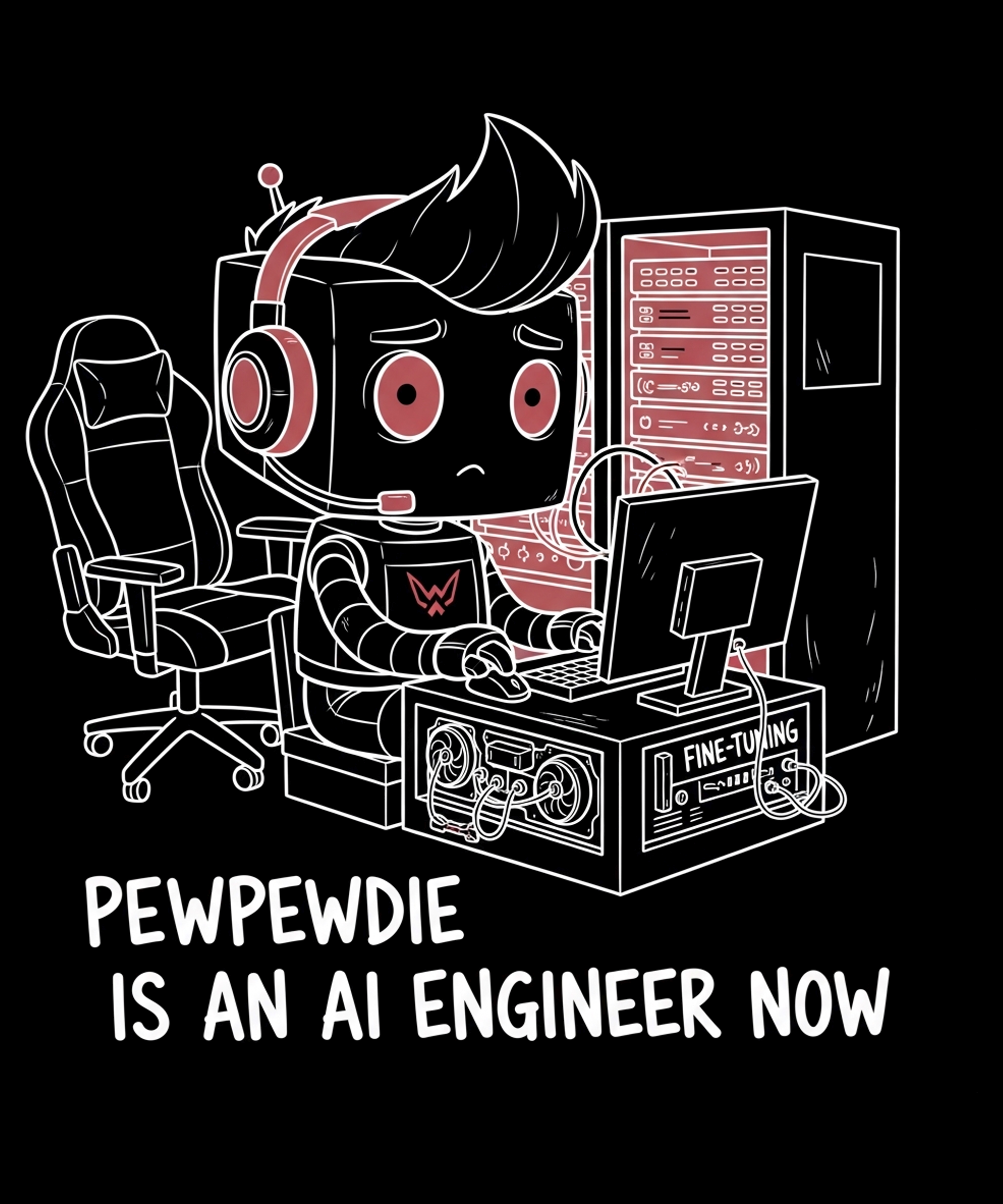 PewPewDie Is An AI Engineer Now Tee punchin