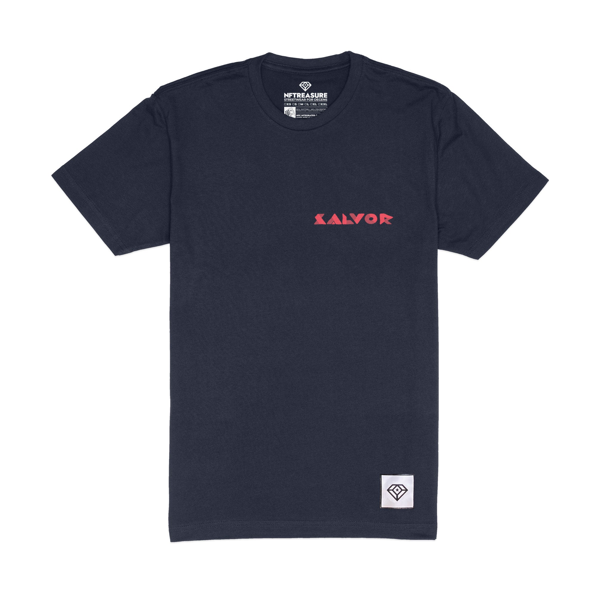 Salvor Typemark Logo Front & Modern Robot Back - T-Shirt