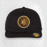 Black, Coin Flat Brim Smart Hat