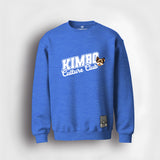 Kimbo-Cursive-Alternate-Culture-Club-Royal-Heather-Sweater-NFTreasure-Front