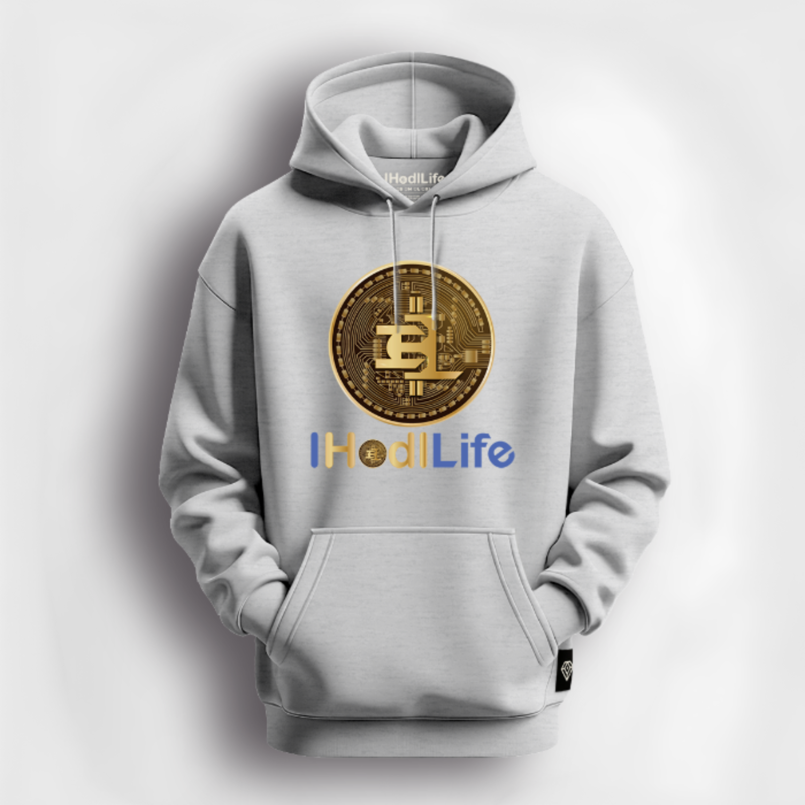 Grey, Full Logo Smart Hoodie