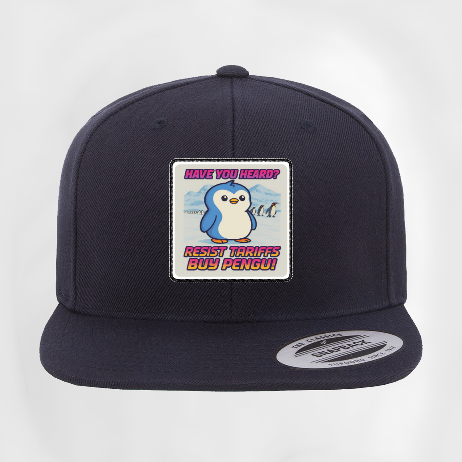 Resist Tariffs Buy PENGU Flat Patch Hat