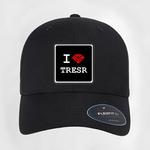 I 💎 TRESR – Logo Patch on Black Curved Cap