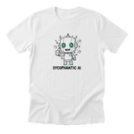 Sycophantic AI Tee white mockup