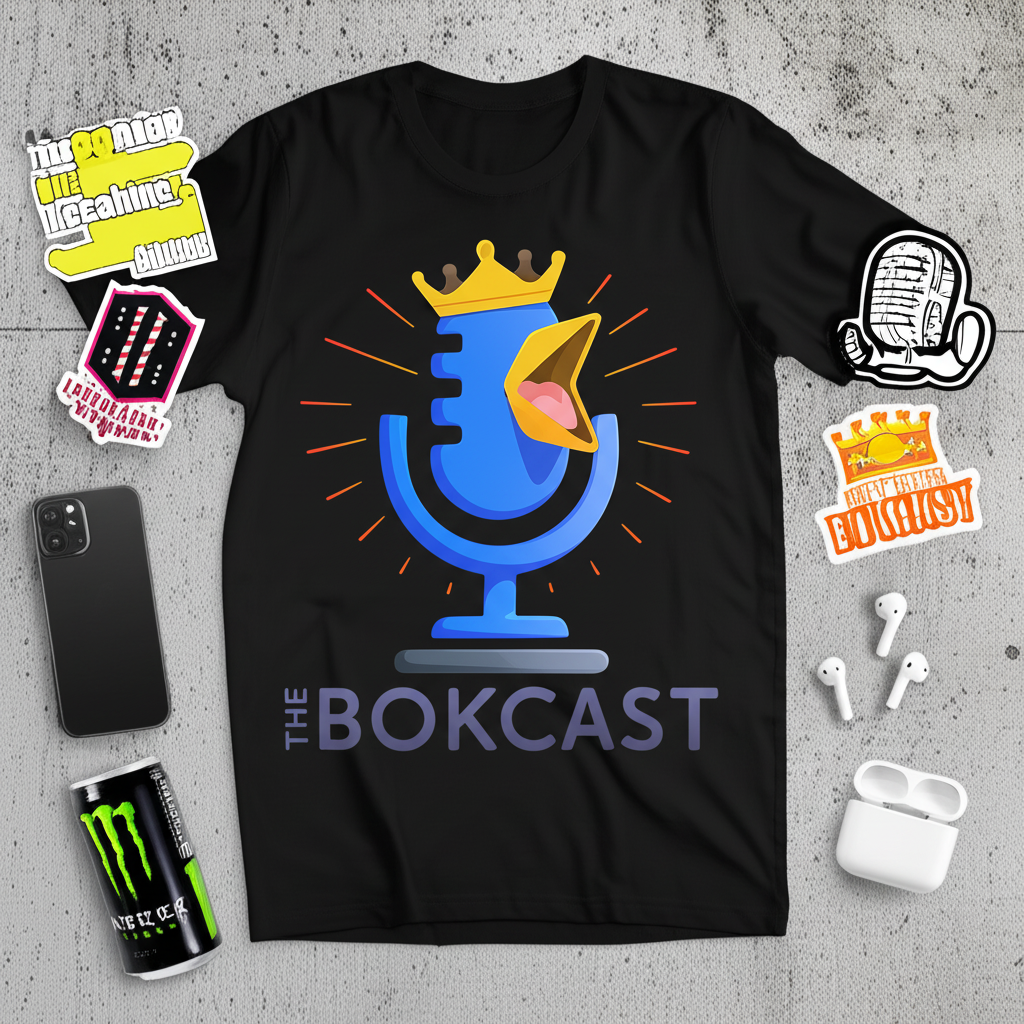 the-bokcast-premium-tee lifestyle mockup